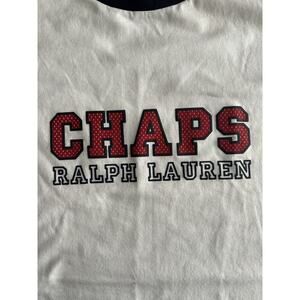 NEW Vintage Chaps Ralph Lauren White Short Sleeve Red White Blue Shirt XL